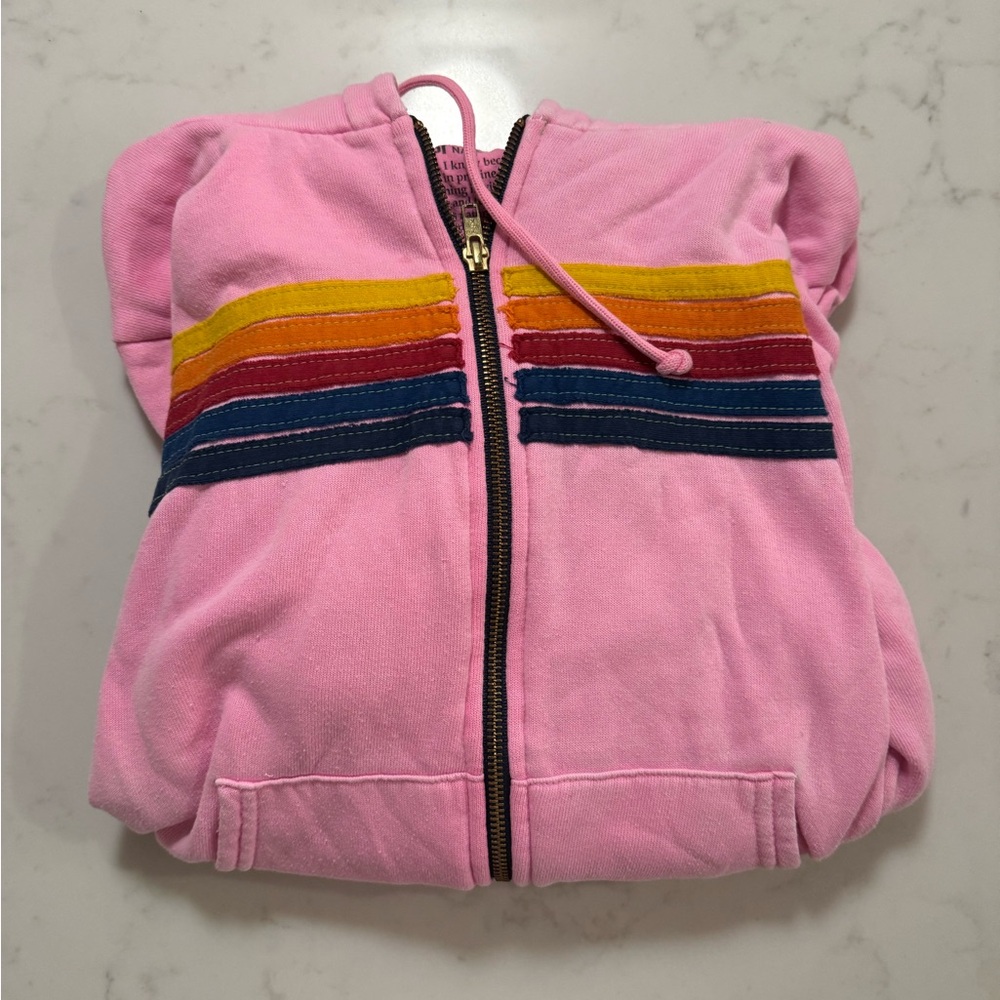 Aviator Nation Pink Striped hoodie
